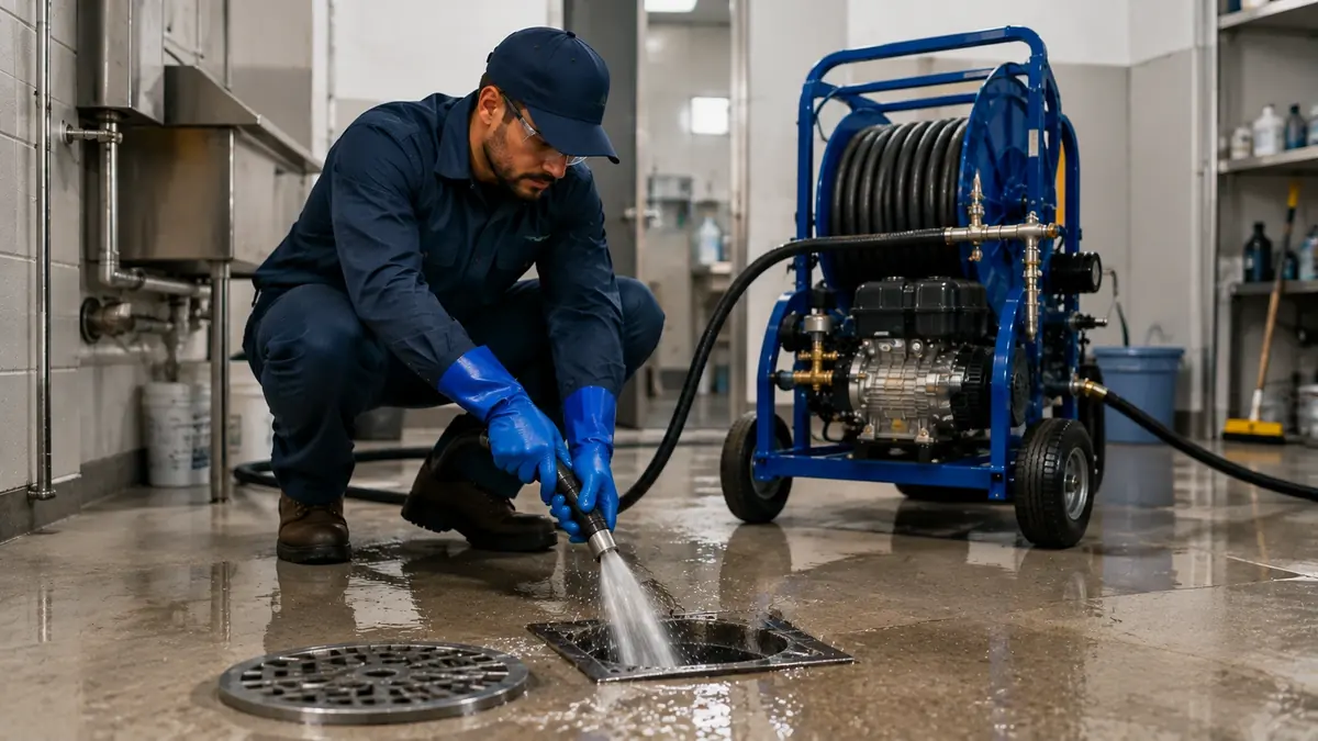 Floor Drain Hydro Jet Cleaning in Valley Village