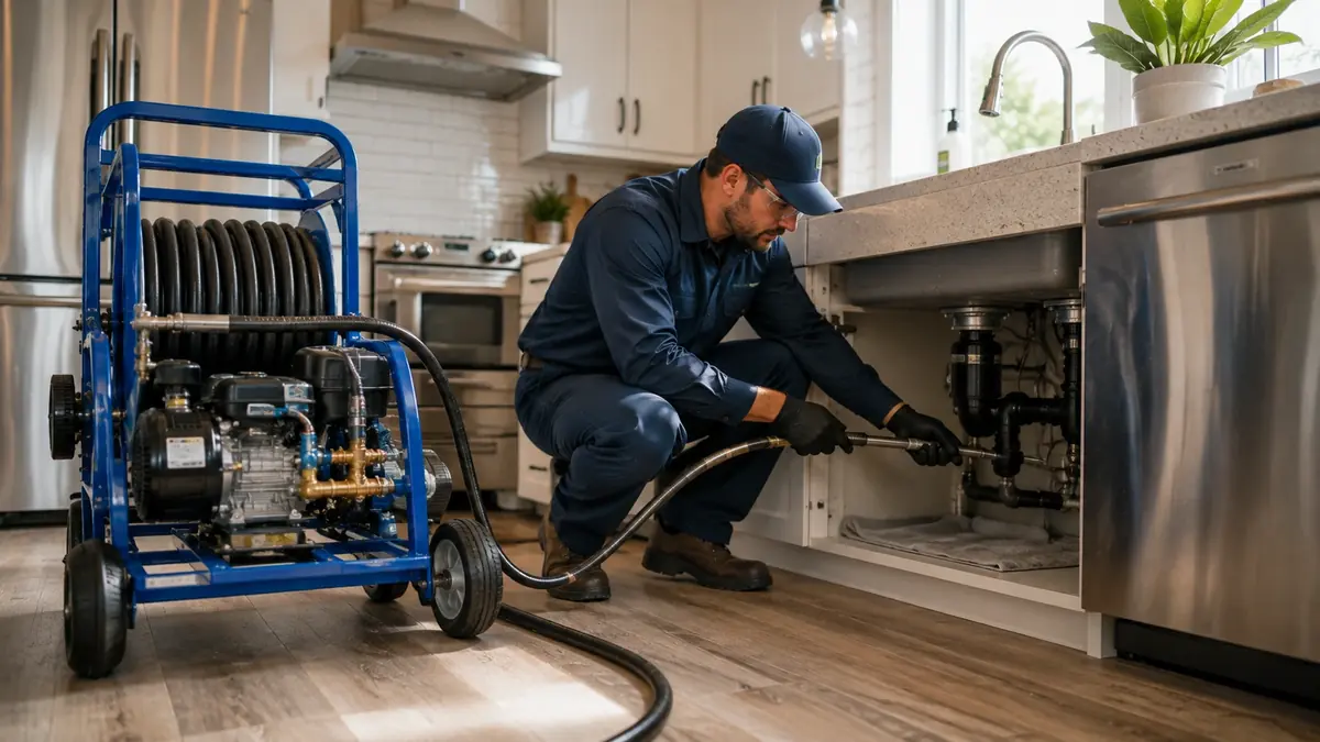 Kitchen Drain Hydro Jetting in Valley Village