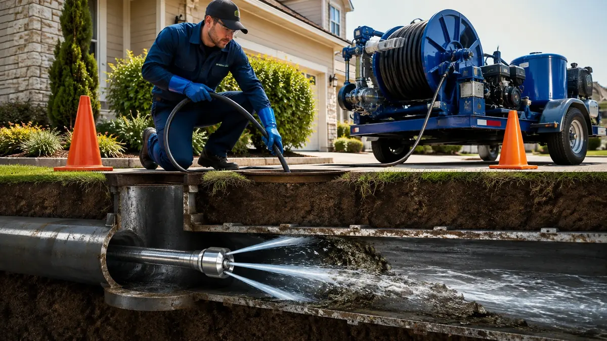 Main Sewer Line Hydro Jet Cleaning in Valley Village