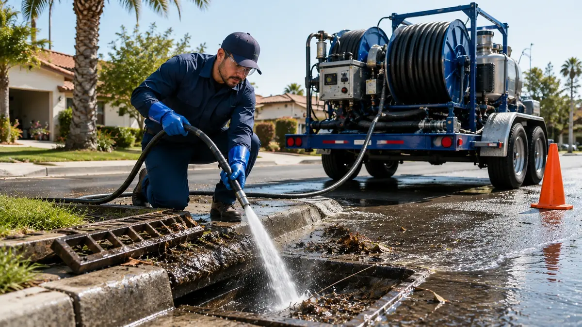 Storm Drain Hydro Jet Cleaning in Valley Village