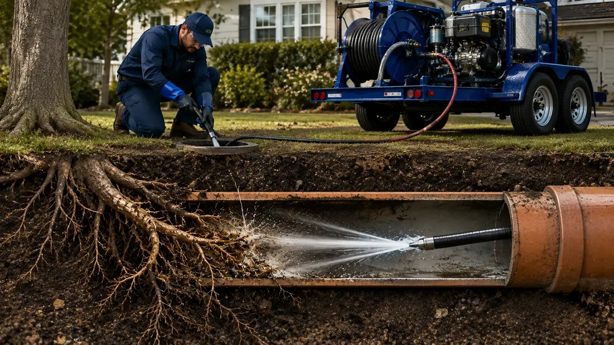 Tree Root Removal with Hydro Jetting in Valley Village